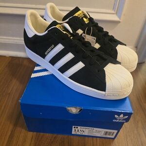 Adidas Superstar Black and White 11.5